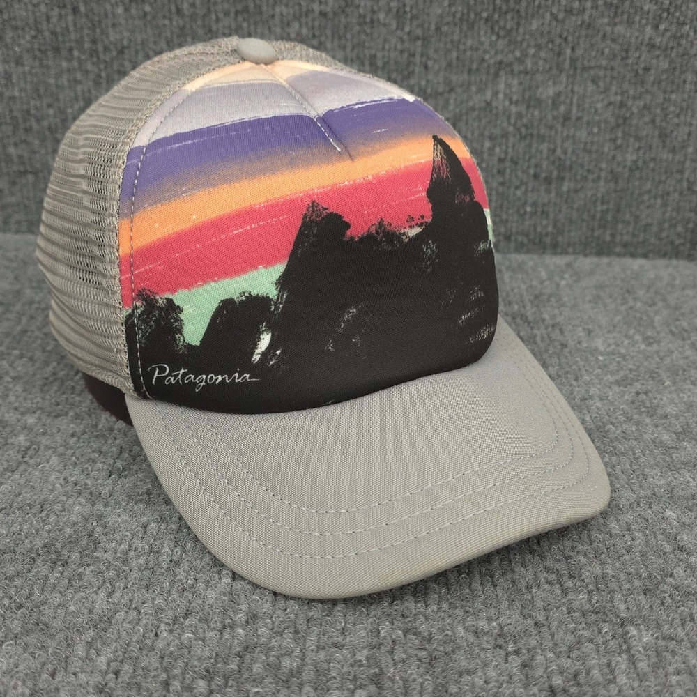Patagonia Hat Cap Free Hand Fitz Roy Interstate Snapback Foam Front Trucker Gray